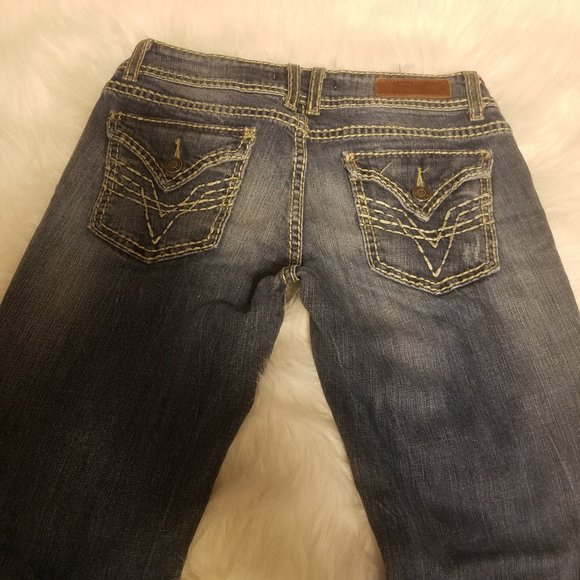 VIGOSS SLIGHTLY DESTROYED BLUE JEANS SIZE - Picture 5 of 5